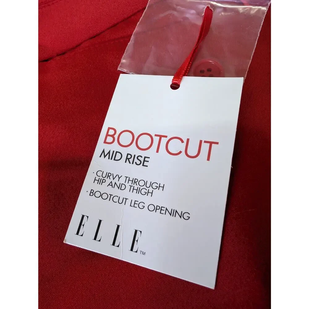 Elle Bootcut Red Pants - Picture 3 of 5